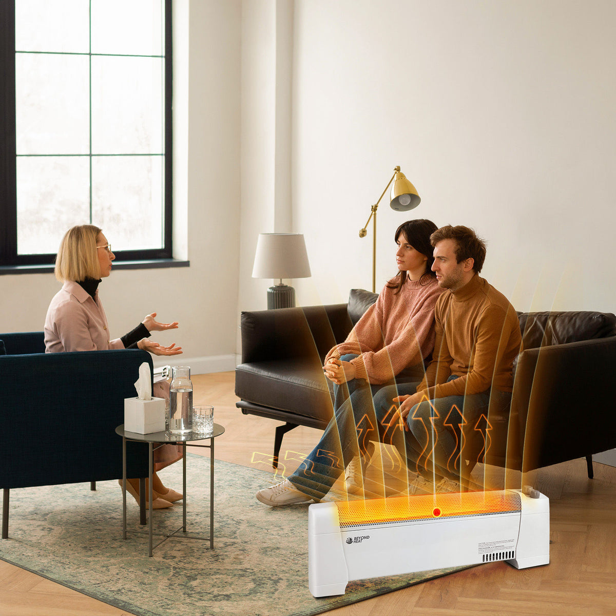 1500W Electric Baseboard Convection Heater with Adjustable Thermostat