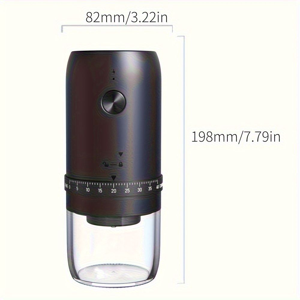 Rechargeable Portable Burr Coffee Grinder with Adjustable Settings
