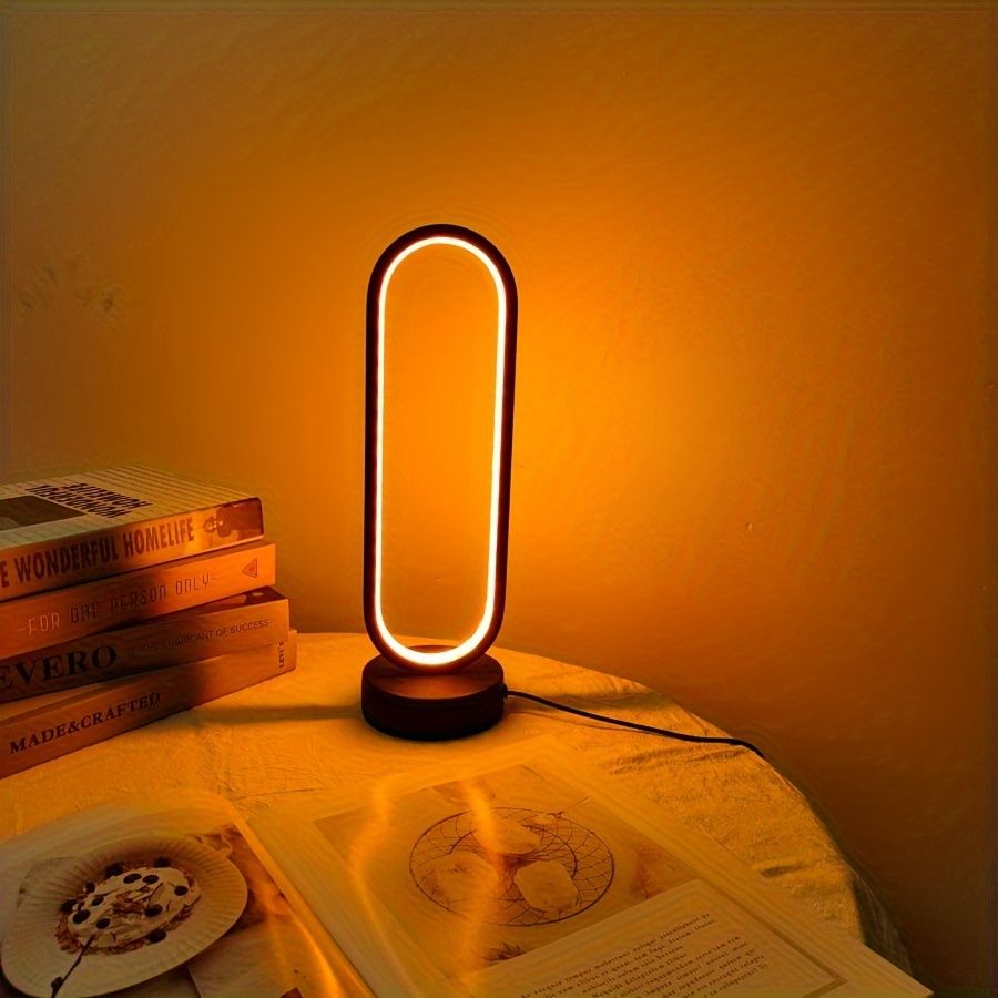Round USB Dimmable LED Bedside Table Lamp