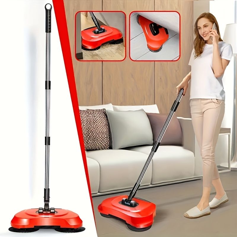3-in-1 Manual Floor Cleaner Set with Long Handle