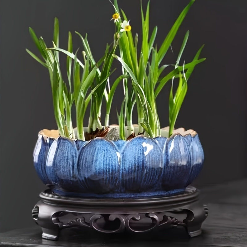 Hydroponic Ceramic Flower Pot for Water Lily and Lotus