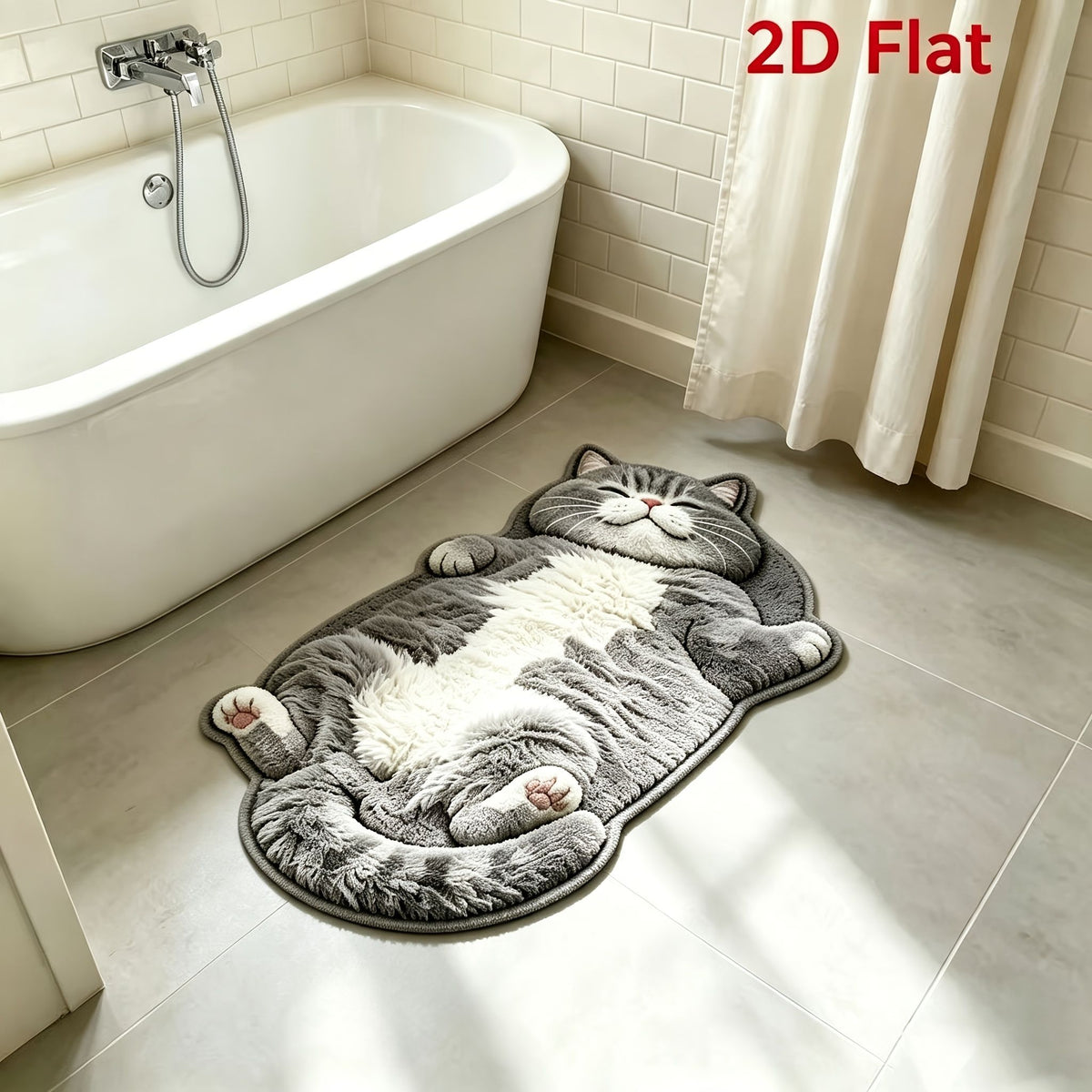 British Shorthair Cat Kitchen Mat Non Slip Washable
