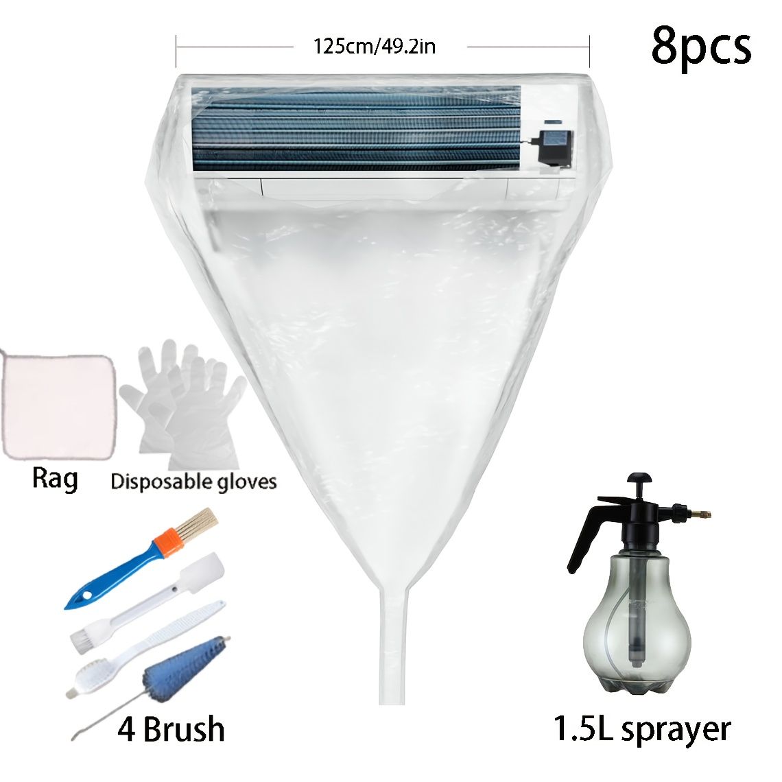 Air Conditioner Cleaning Hood with Water Collection Bag