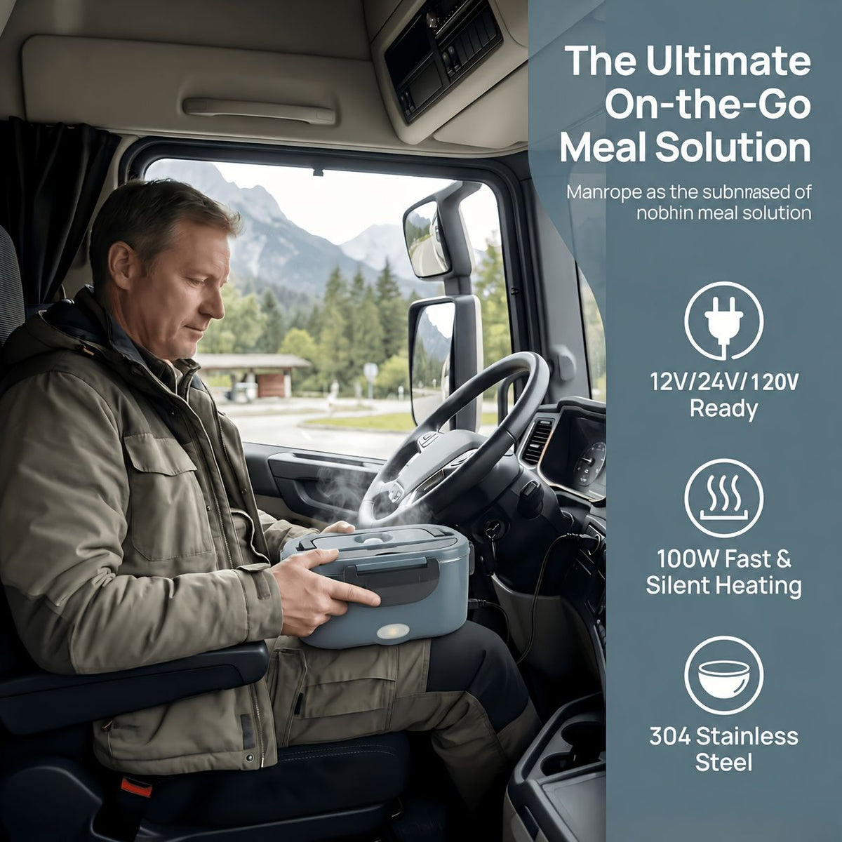 12V 24V Portable Car Food Warmer