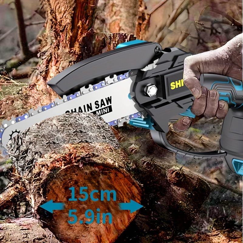 Mini Cordless Handheld Chainsaw with Safety Lock
