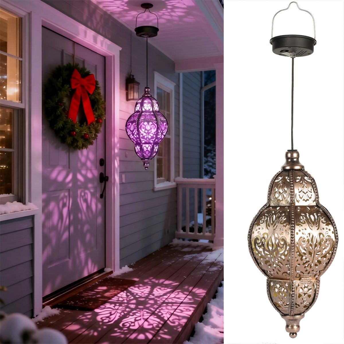 Solar Metal Hanging Lantern
