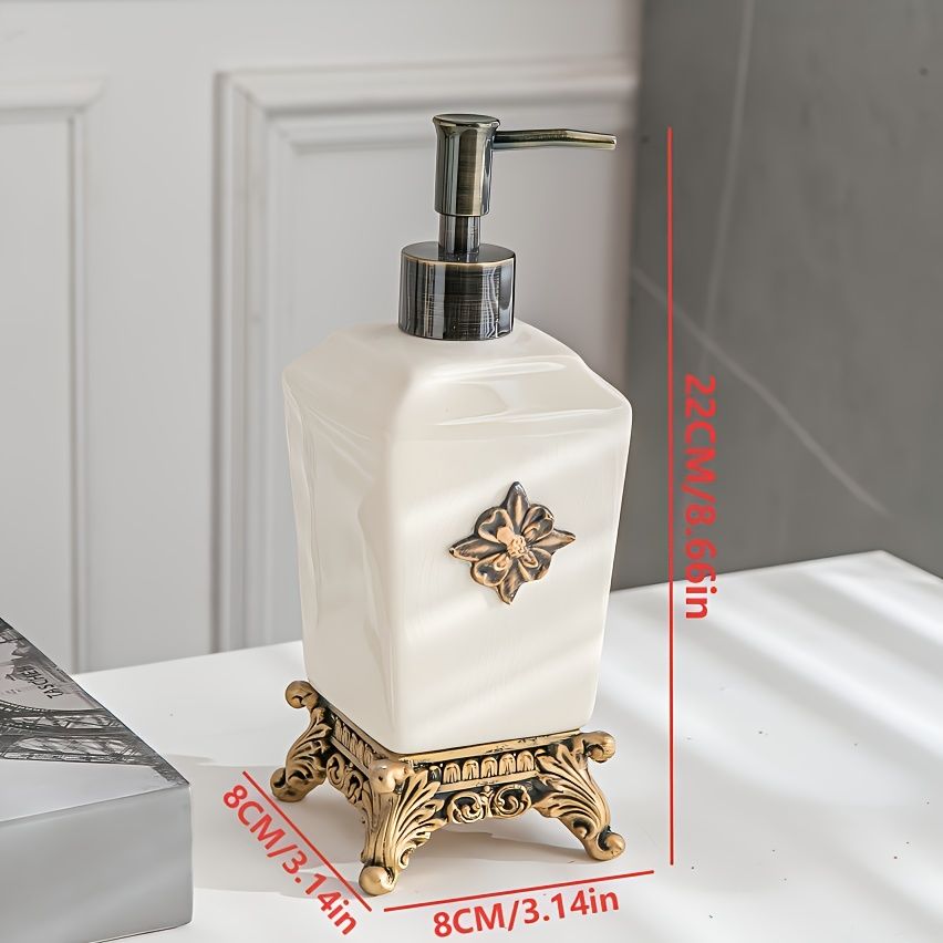 Ceramic Ice Crack Pattern Soap Dispenser Bottle W003
