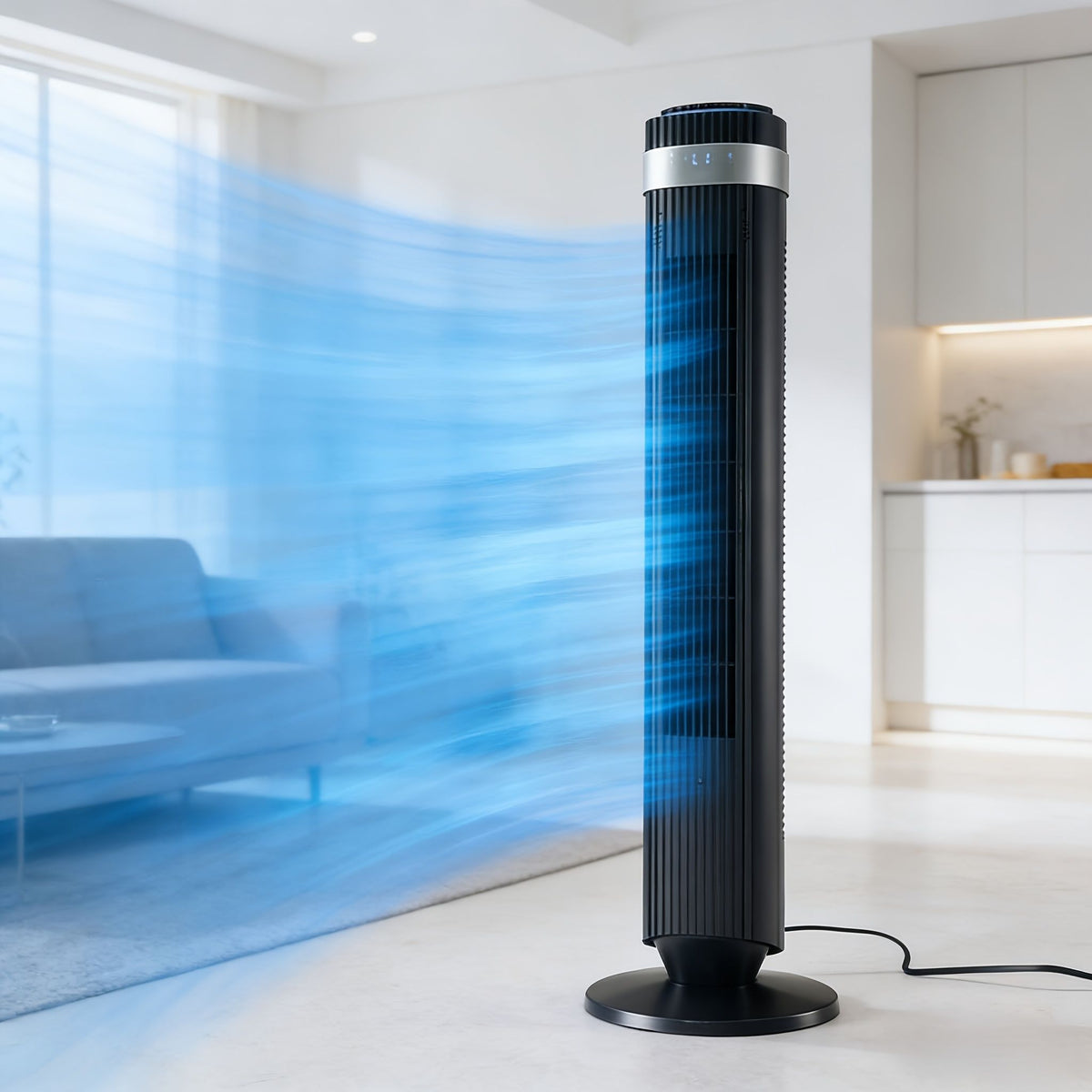 Bladeless Tower Fan with Remote and LED Display