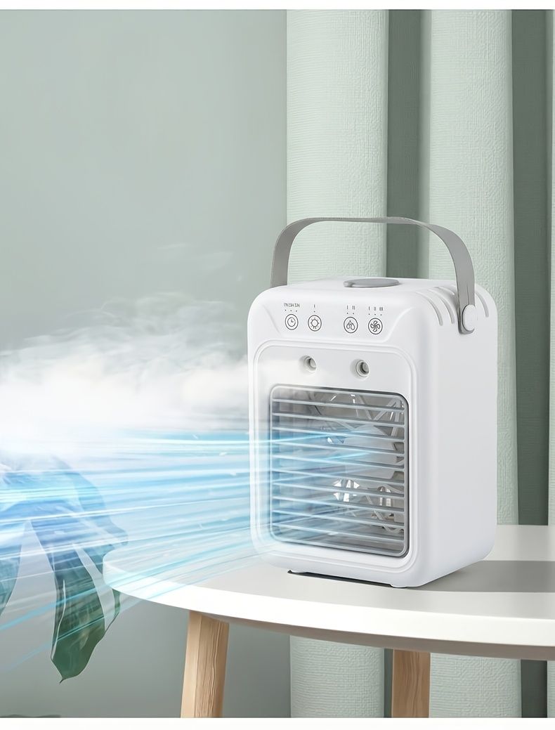 Portable LED Desktop Fan with Light