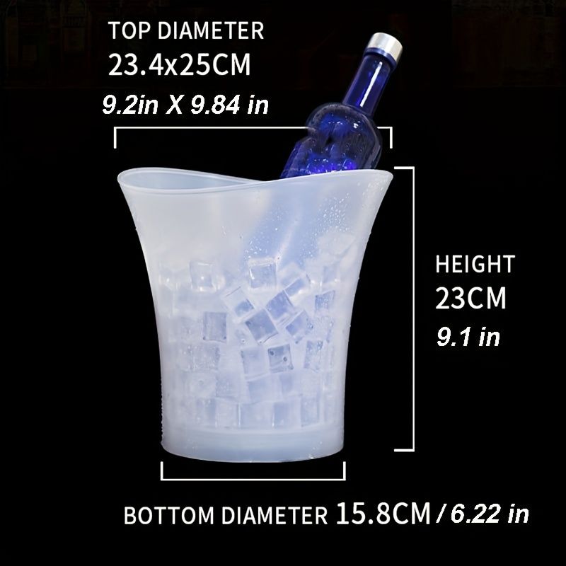 LED Colorful Glowing Beer Ice Bucket 5L
