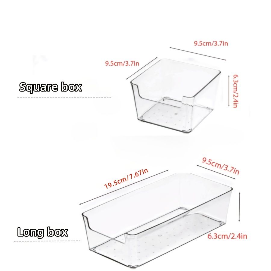 7 Piece Acrylic Drawer Organizer Set with Dividers