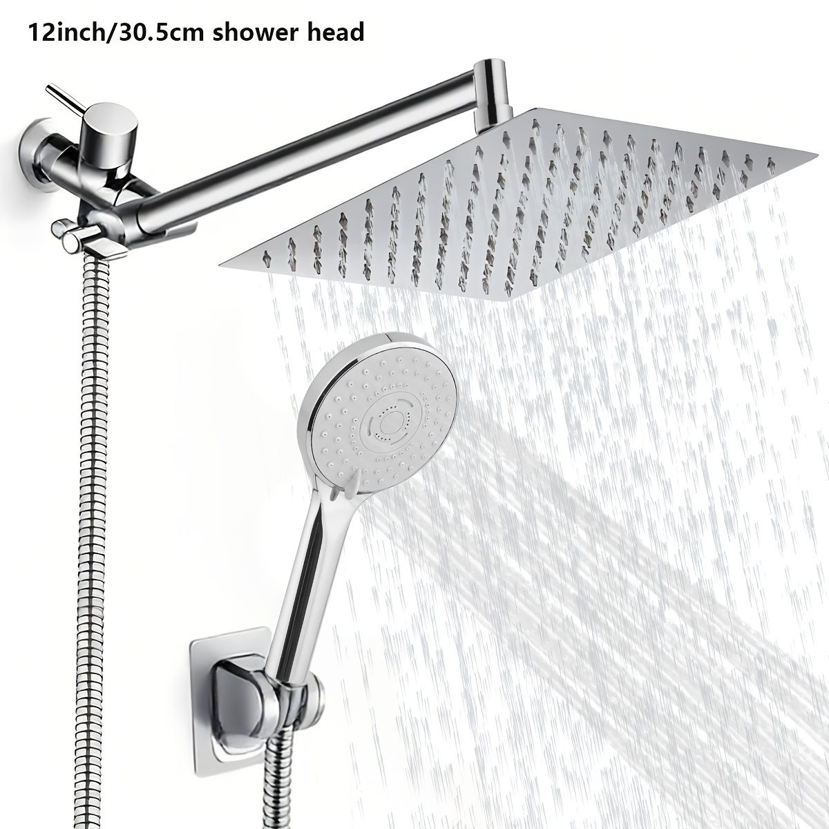 High Pressure Shower Head with Handheld Spray 9 Settings