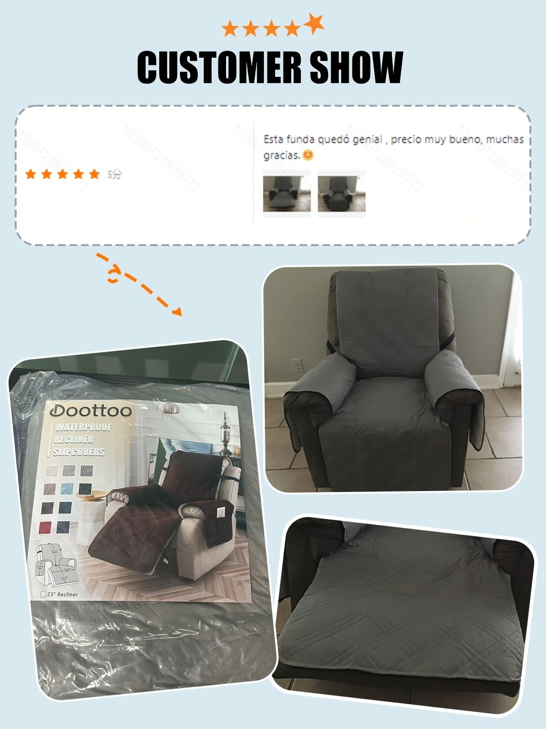 Waterproof Non-Slip Recliner Chair Cover