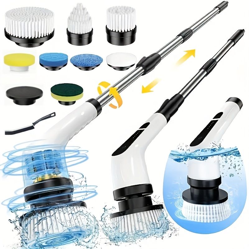 Electric Rotating Cleaning Brush with 9 Brush Heads