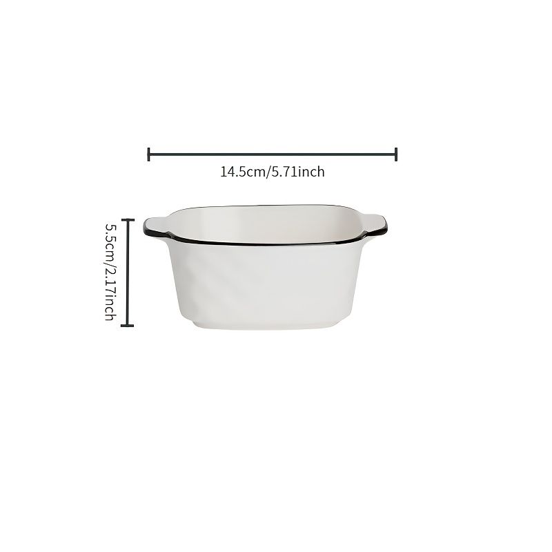 Square Ceramic Baking Dishes Set of 3 with Handles