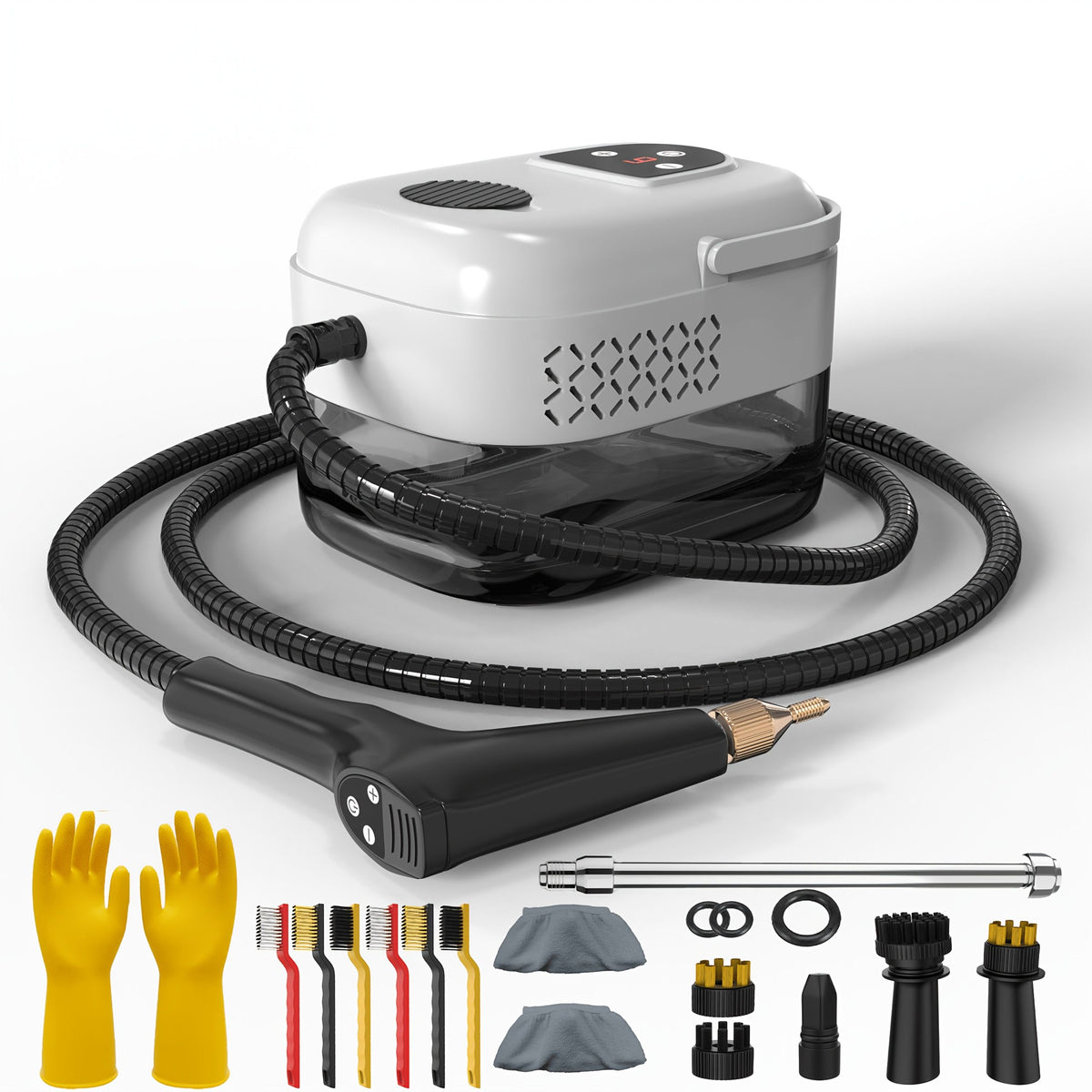 Handheld High Pressure Steam Cleaner with 35-Piece Accessory Set