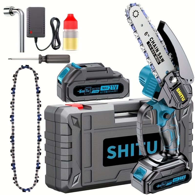 Mini Cordless Handheld Chainsaw with Safety Lock