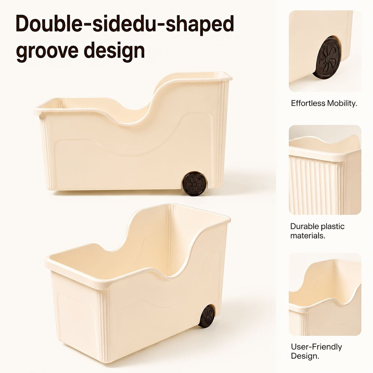 Roll-Out Plastic Storage Bins with Wheels