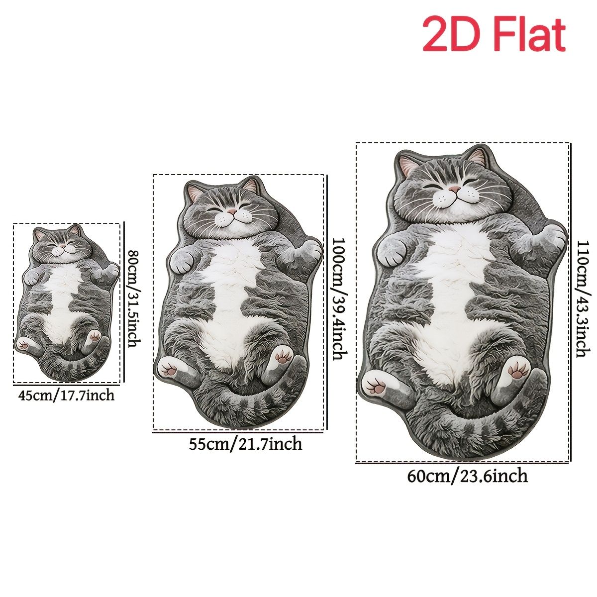British Shorthair Cat Kitchen Mat Non Slip Washable