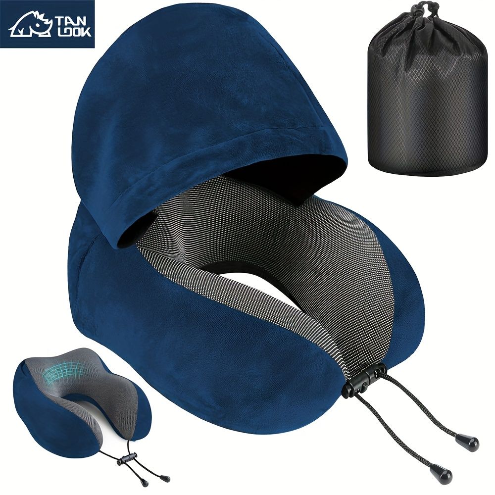 Hooded U-Shaped Travel Neck Pillow