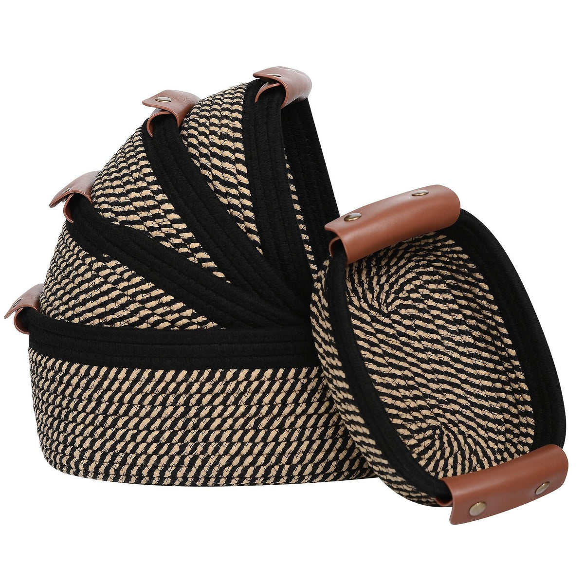 5-Piece Sturdy Rope Storage Basket Set