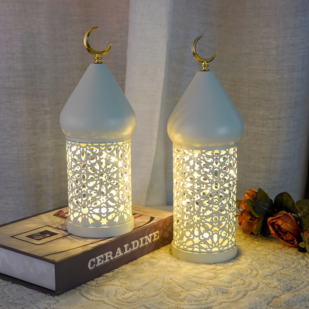 Metal Hollow LED Horse Lantern