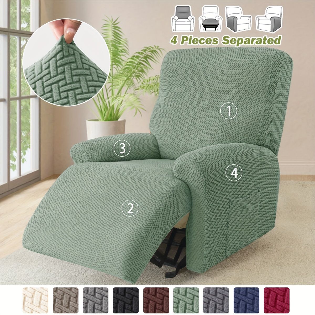 Stretchable Split Section Sofa Cover