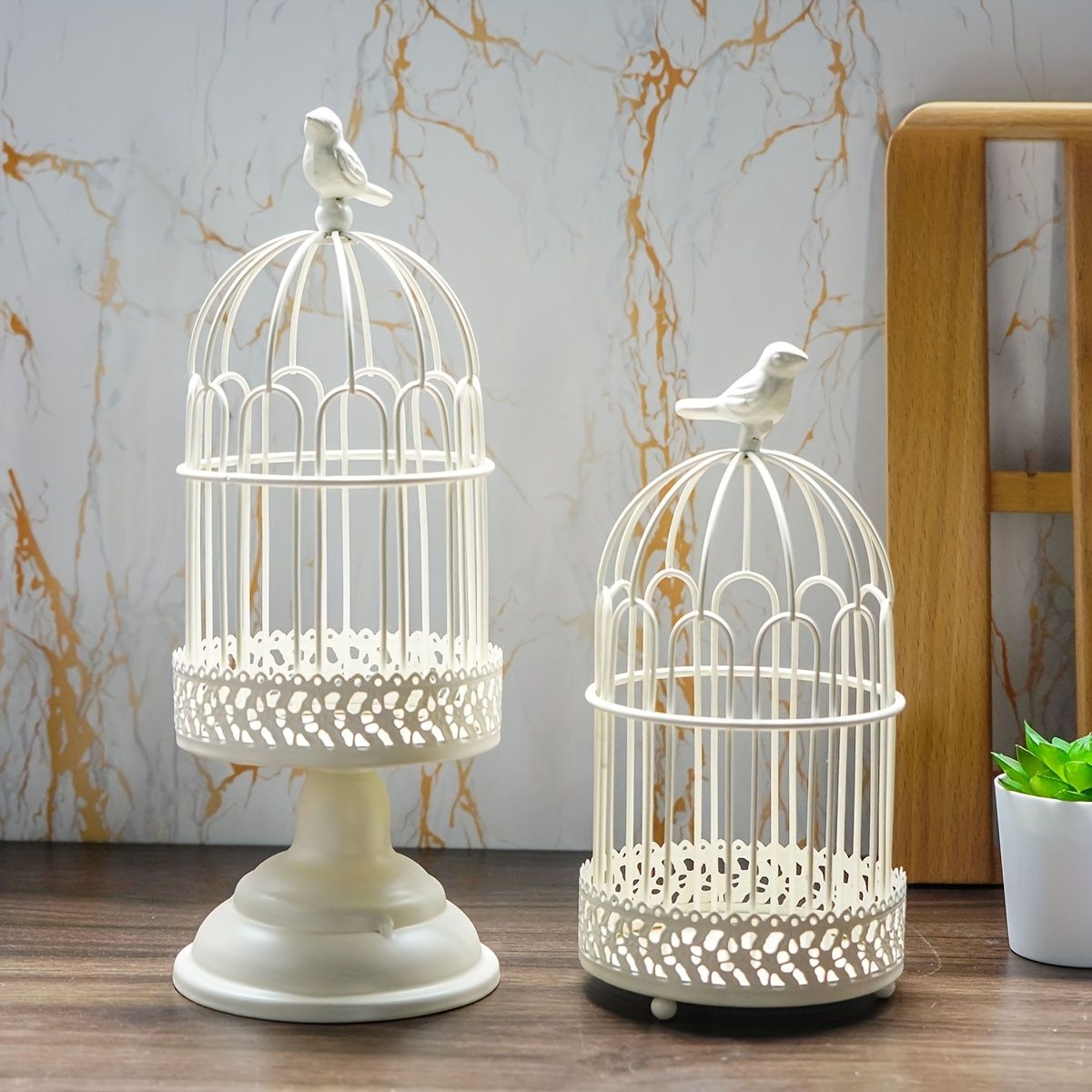 Vintage Birdcage Candle Holder Iron Candlestick