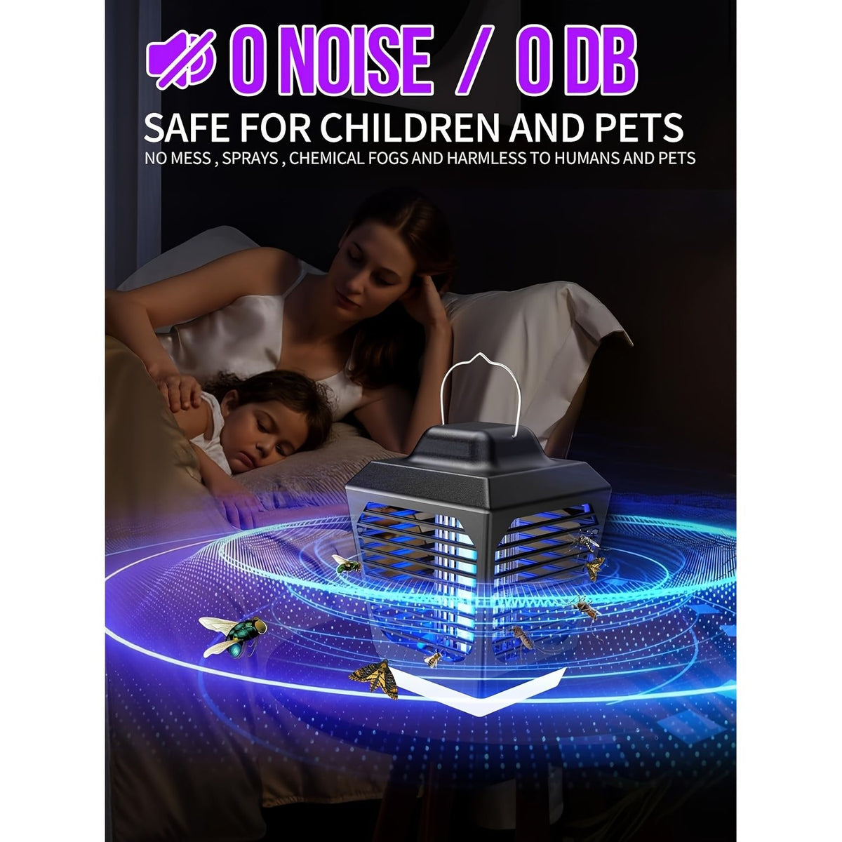 Electric Bug Zapper Fly Trap Metal Mesh