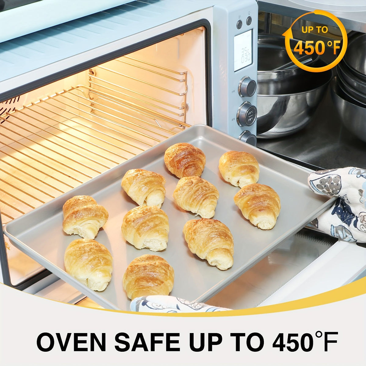 2-Piece Nonstick Carbon Steel Baking Sheet Pan Set