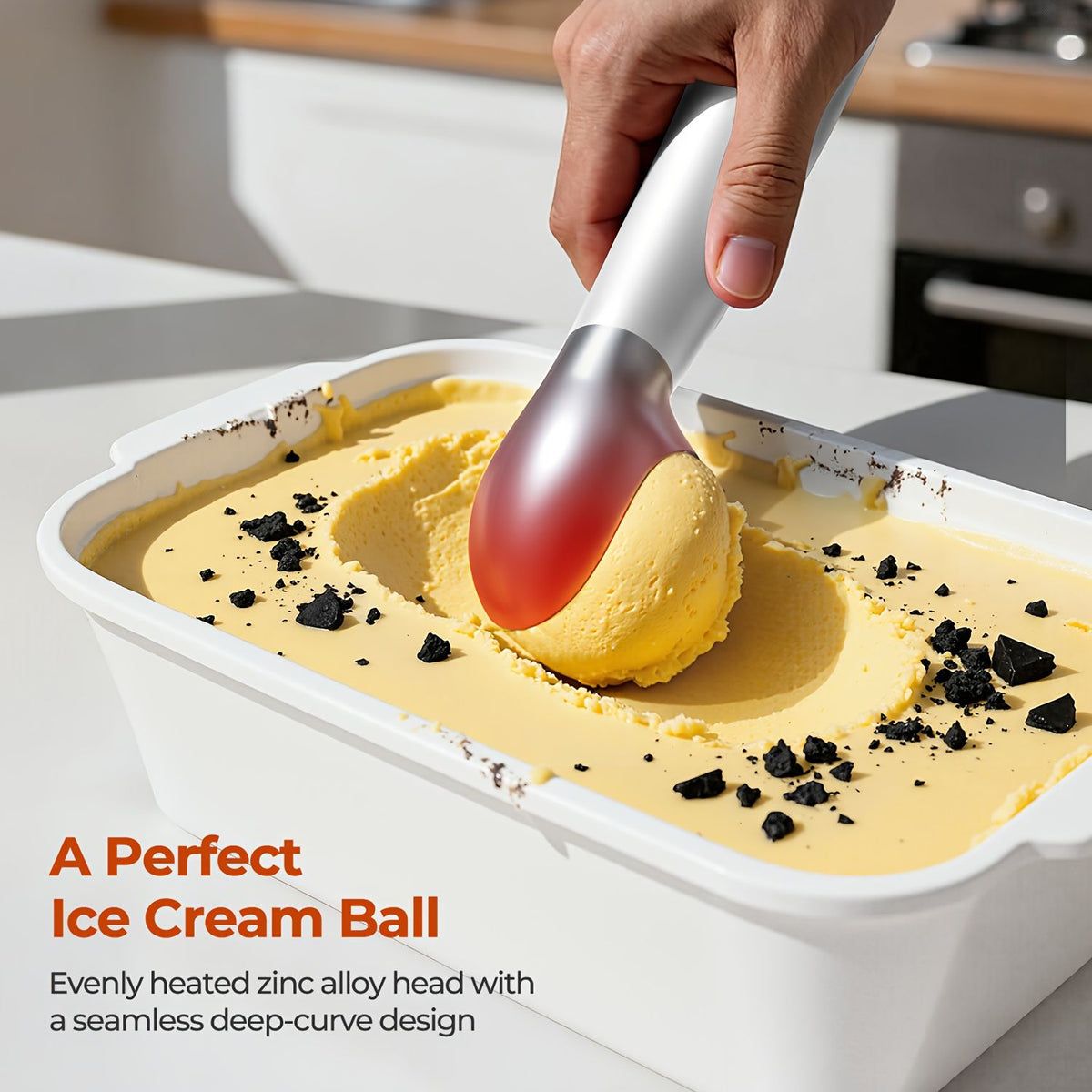 Electric Heated Ice Cream Scoop with 3 Temperature Settings