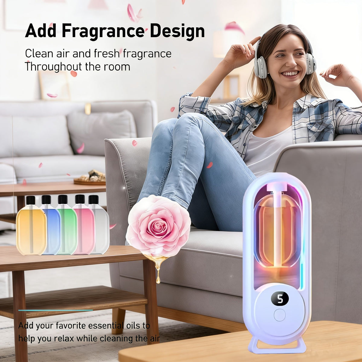 Aromatherapy Diffuser Humidifier with Essential Oils