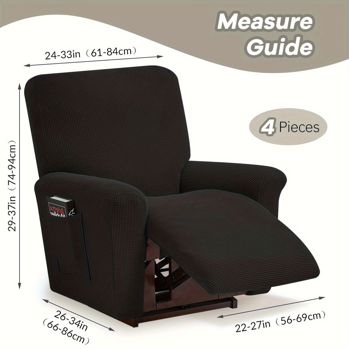 Recliner Sofa Cover Stretch Fleece Furniture Protector