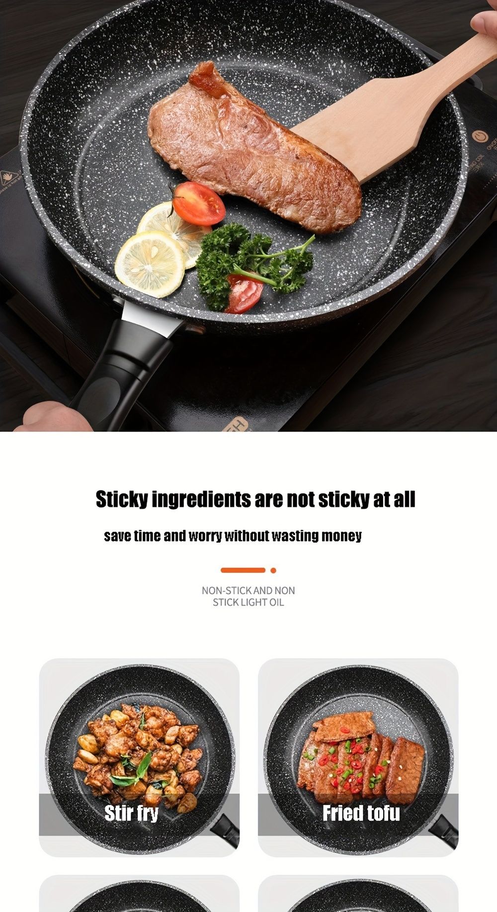 5-Layer Marble Coated Non Stick Frying Pan