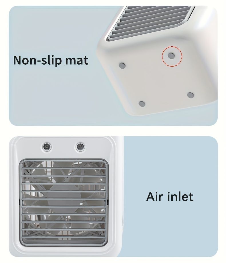 Portable LED Desktop Fan with Light