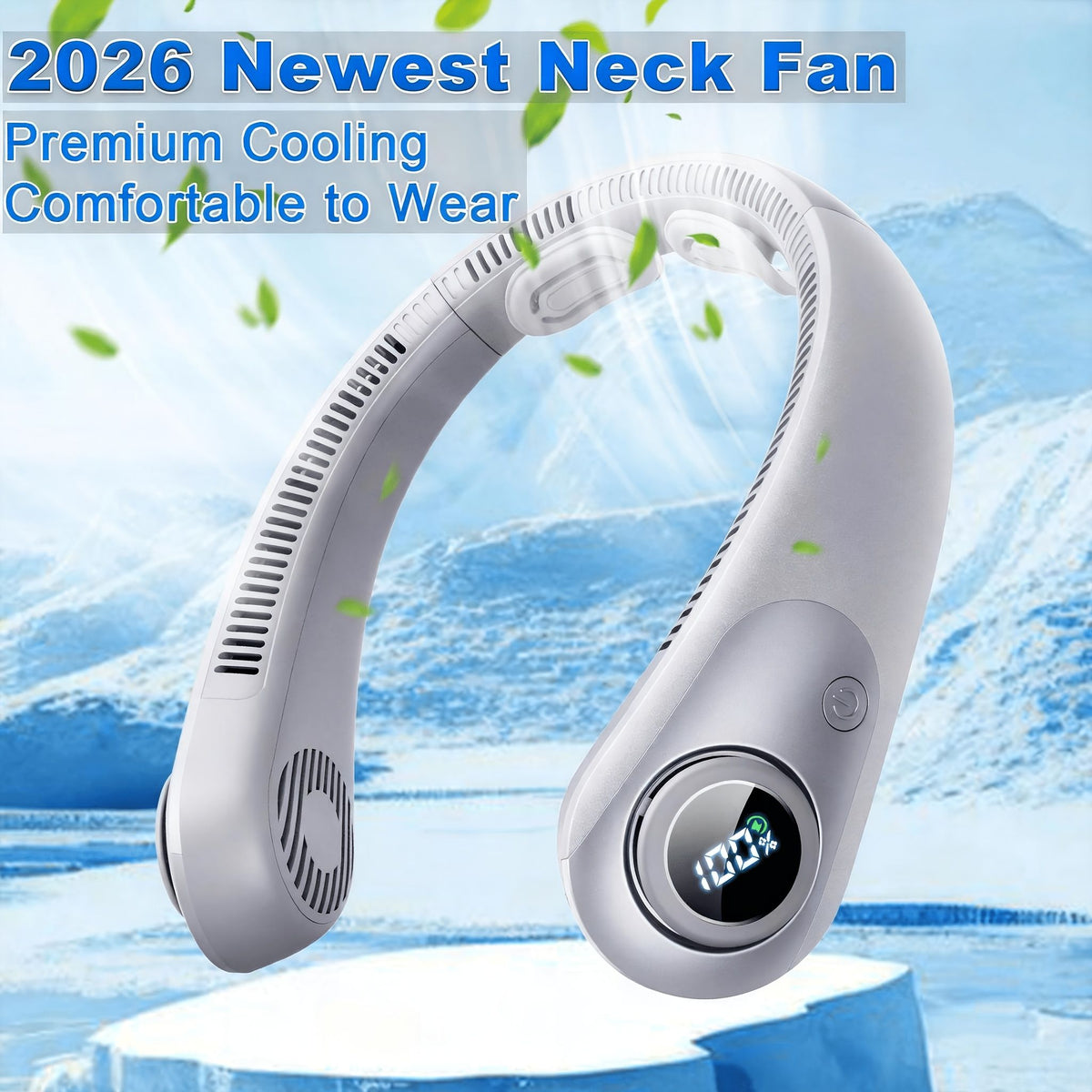 Bladeless Neck Fan 5000mAh 360° Cooling