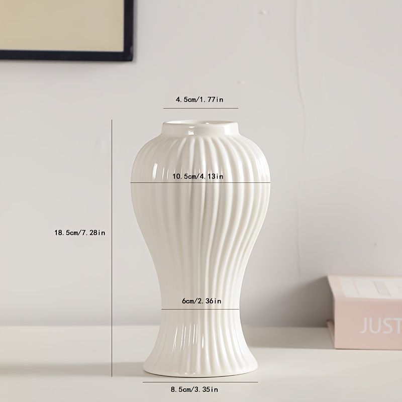 Minimalist Ceramic Vase for Dried Flowers