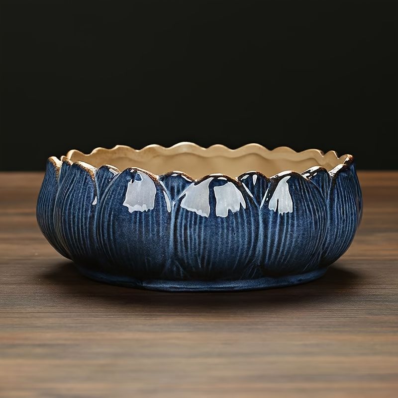 Hydroponic Ceramic Flower Pot for Water Lily and Lotus