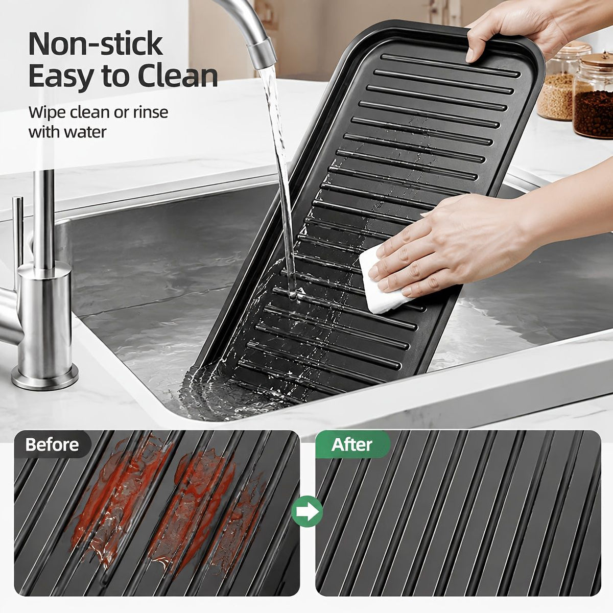 Electric BBQ Grill Nonstick Adjustable Temperature