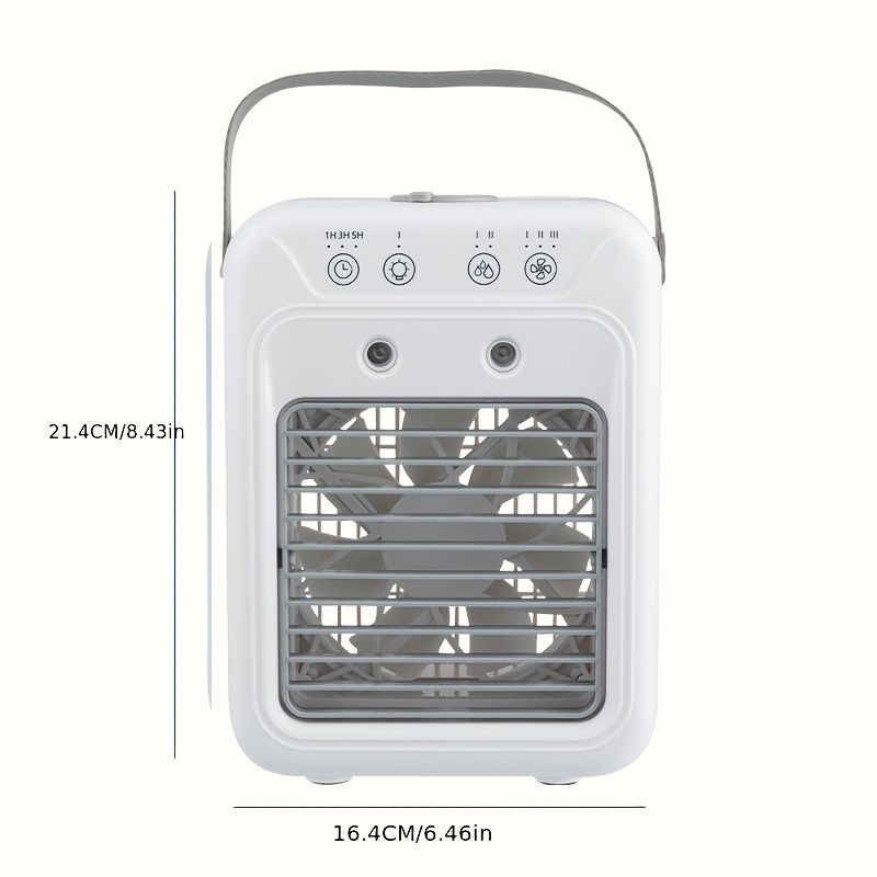 Portable LED Desktop Fan with Light
