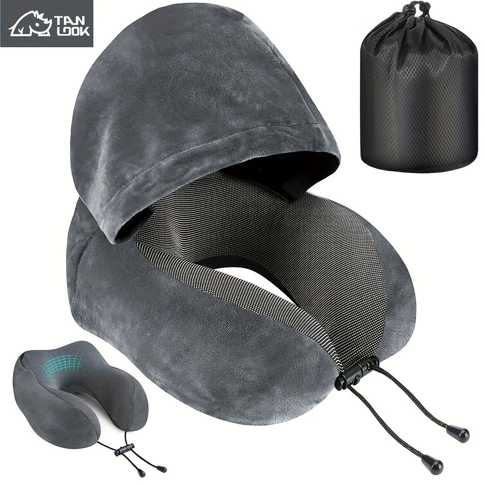 Hooded U-Shaped Travel Neck Pillow