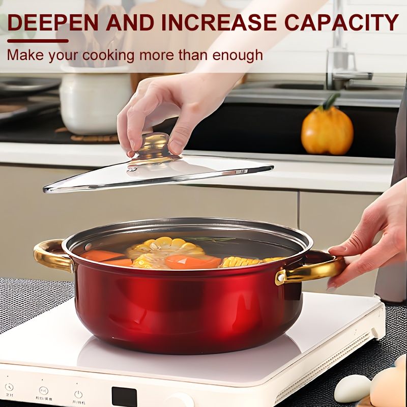 12-Piece Stainless Steel Cookware Set with Saucepans and Wok
