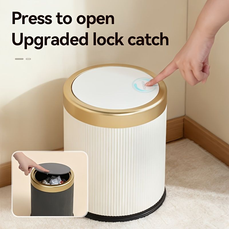 Large Capacity Odor Sealing Press Type Kitchen Trash Can