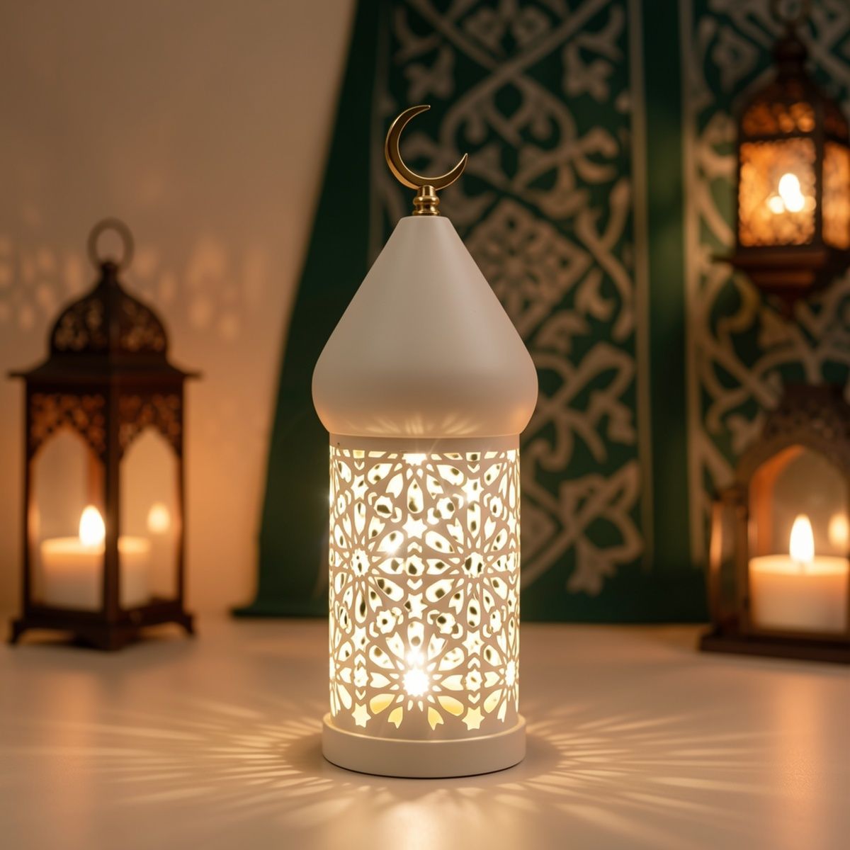 Metal Hollow LED Horse Lantern