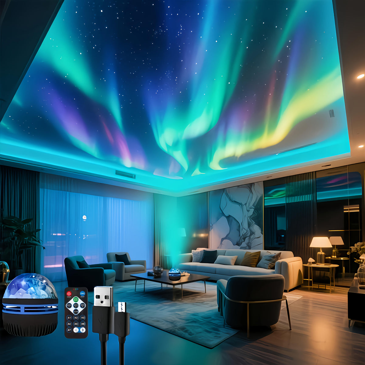 LED Aurora Projection Atmosphere Light with Remote Control