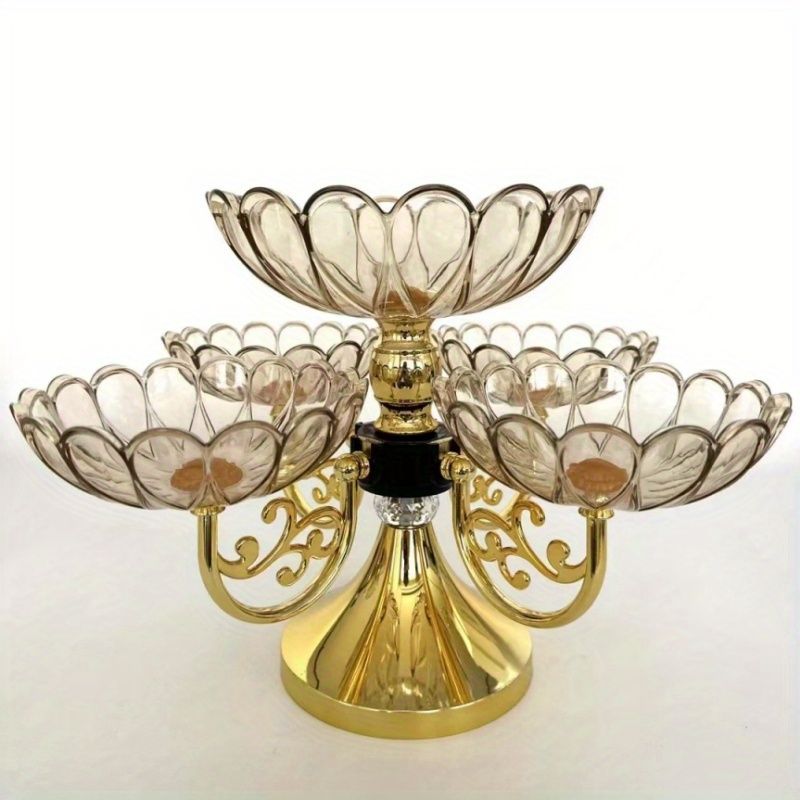 Rotating Multi-Layer Five-Plate Crystal Fruit Plate