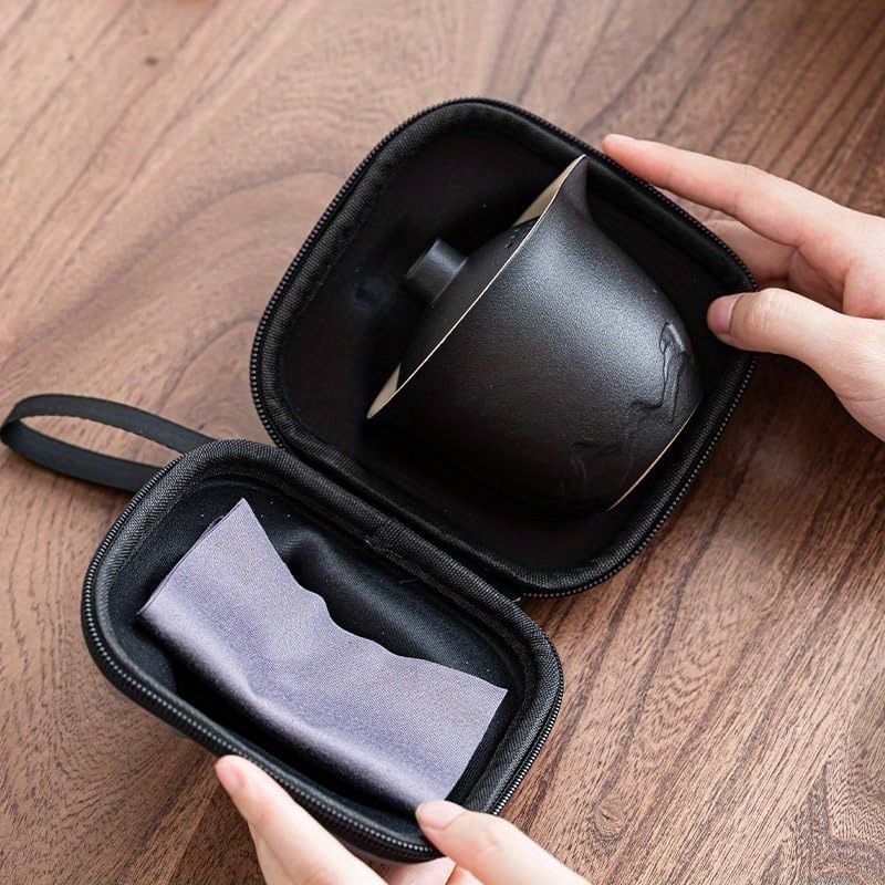 Portable Travel Tea Set with Capsule Storage Bag