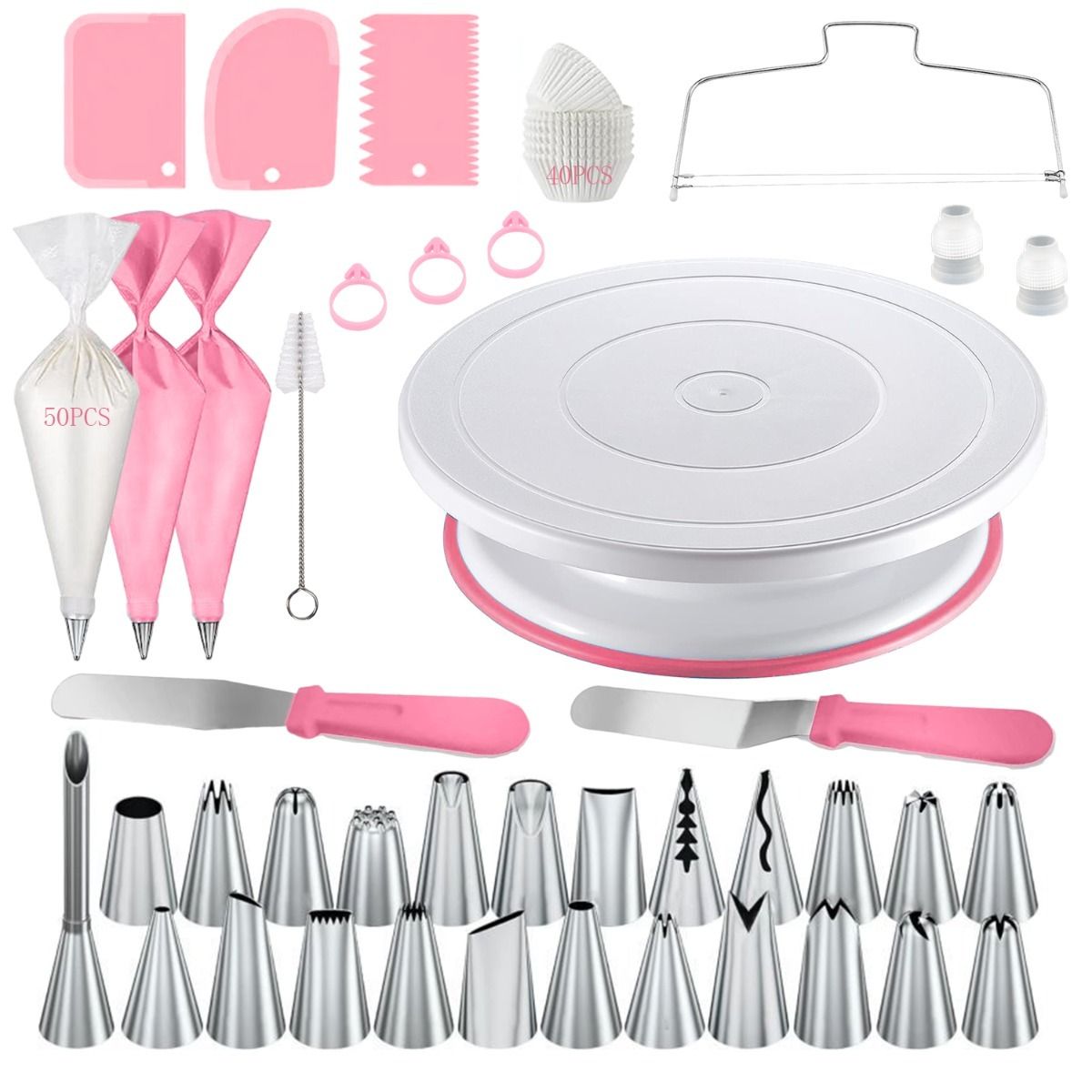 129 Piece Stainless Steel Cake Decorating Set