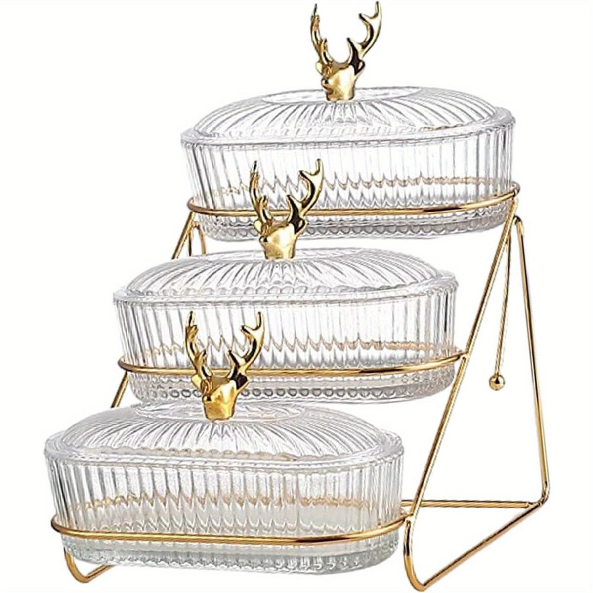 3 Tier Snack and Fruit Tray With Lid