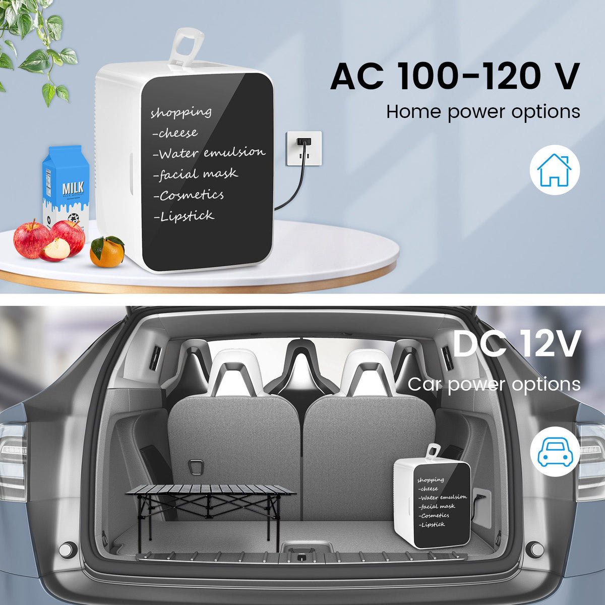 Portable Mini Fridge Cooler for Beverage Food Skincare